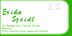 erika szeidl business card